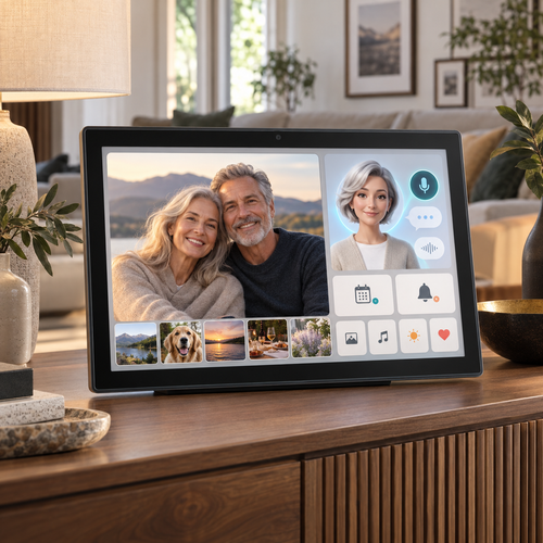 SightOcean Companion Frame 15 large adult AI family photo display